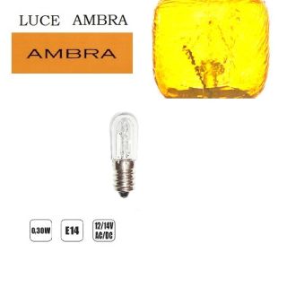LAMPADA LED E14 14V LUCE AMBRA AC/DC LUMINARIE LAMPADINA 2300K