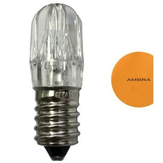 LAMPADA CIMITERO LED E14 24V GIALLO AMBRA AC/DC
