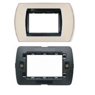 PLACCA AUTOPORTANTE 3P AVORIO COMP.BTICINO LIVING LIGHT/INTERNATIONAL