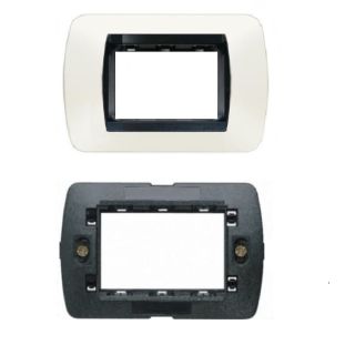 PLACCA AUTOPORTANTE 3P BIANCO COMP.BTICINO LIVING LIGHT/INTERNATIONAL