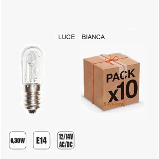 10 PEZZI LAMPADINA LED E14 14V LUCE BIANCA AC/DC LUMINARIE LAMPADA BIANCO