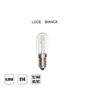 LAMPADA LED E14 14V LUCE BIANCA AC/DC LUMINARIE LAMPADINA 3200K