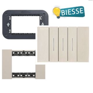 COMPATIBILE BTICINO LIVING NOW SABBIA SUPPORTI PLACCHE PRESE SERIE BSN