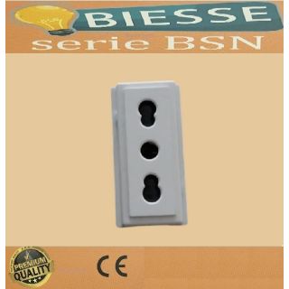 PRESA BIPASSO BSN COMPATIBILE LIVING NOW BTICINO bianco