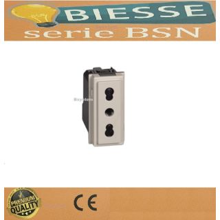 PRESA BIPASSO BSN COMPATIBILE LIVING NOW BTICINO sabbia