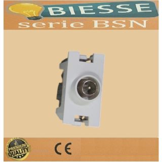 PRESA TV PASSANTE BSN COMPATIBILE LIVING NOW BTICINO bianco
