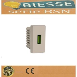 PRESA USB 5V 2.1A BSN COMPATIBILE LIVING NOW BTICINO sabbia