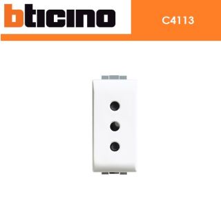 PRESA 2P+T 10A BTICINO SERIE LUNA C4113