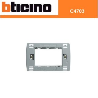 SUPPORTO 3 POSTI CON VITI BTICINO SERIE LUNA C4703
