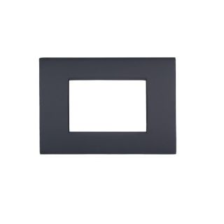 PLACCA 3P NERO METALLO COMPATIBILE AIR BTICINO