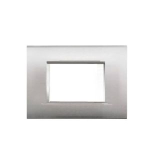PLACCA 3P SILVER METALLO COMPATIBILE AIR BTICINO