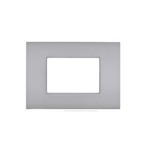 PLACCA 3P GRIGIO CHIARO METALLO COMPATIBILE AIR BTICINO