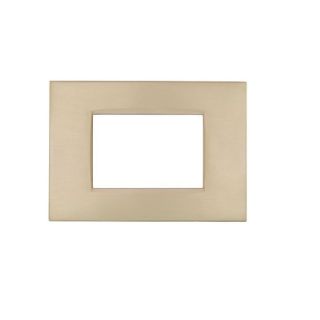 PLACCA 3P ORO SPAZZOLATO METALLO COMPATIBILE AIR BTICINO