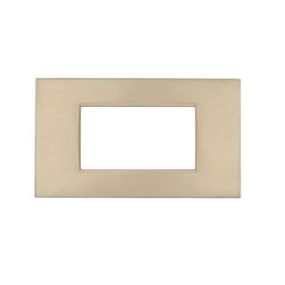 PLACCA 4P ORO SPAZZOLATO METALLO COMPATIBILE AIR BTICINO