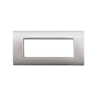 PLACCA 7P GRIGIO CHIARO METALLO COMPATIBILE AIR BTICINO Vip