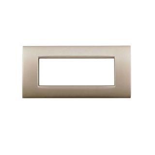 PLACCA 7P CHAMPAGNE METALLO COMPATIBILE AIR BTICINO Vip