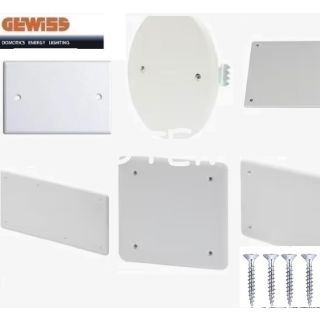 COPERCHIO SCATOLA CASSETTA INCASSO GEWISS + VITI DERIVAZIONE ELETTRICA