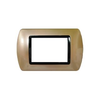 PLACCA 3P CHAMPAGNE COMPATIBILE BTICINO LIVING LIGHT
