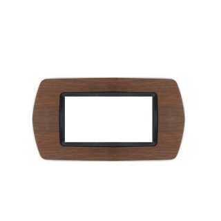PLACCA 4P NOCE COMP.BTICINO LIVING INTERNATIONAL/LIGHT CX4-07