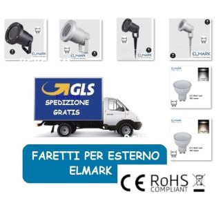 FARETTO GIARDINO GU10 PICCHETTO LED LAMPADA K ESTERNO NERO BIANCO GRATIS
