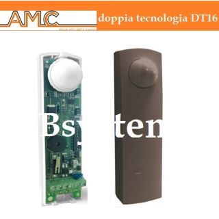SENSORE DT16 AMC A DOPPIA TECNOLOGIA PER PORTE E FINESTRE MARRONE.