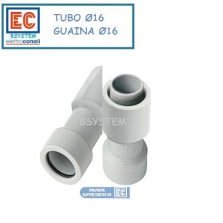 TUBO GUAINA mm 16-16 RACCORDO PARI DIAM IP65 EC75416