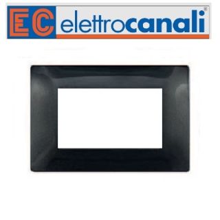 PLACCA 4P NERO GLITTERING PVC MY LIFE Q ELETTROCANALI