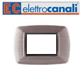 PLACCA 3P ACCIAIO SATINATO MY LIFE ELETTROCANALI