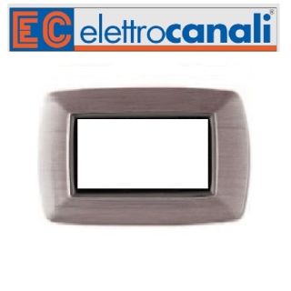 PLACCA 4P ACCIAIO SATINATO PVC MY LIFE ELETTROCANALI
