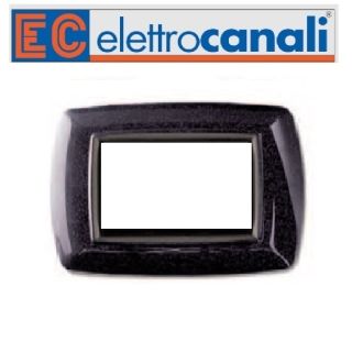 PLACCA 4P NERO GLITTERING PVC MY LIFE ELETTROCANALI