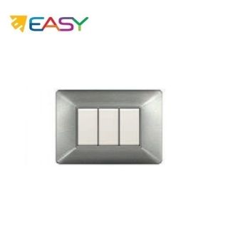 PLACCA 3P ACCIAIO SATINATO EASY COMPATIBILE MATIX ECSE9803AS