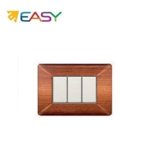 PLACCA 3P LEGNO CHIARO EASY COMPATIBILE MATIX ECSE9803LC