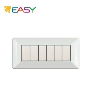PLACCA 6P BIANCO EASY COMPATIBILE MATIX ECSE9806WH