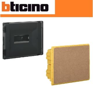 CENTRALINO BTICINO DA INCASSO 8 MODULI DIN F315P8 NERO SCATOLA F315S8