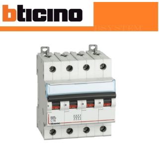 INTERRUTTORE MAGNETOTERMICO MODULARE 16A BTDIN45 4P C BTICINO FA84C16
