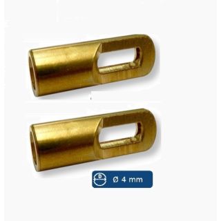 DUE TERMINALE PA6 4MM OCCHIELLO FILETTATO M4 SONDE NYLON FG25940