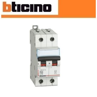 MAGNETOTERMICO 2 MODULI 16A CURVA C FH81NC16 BTDIN100 INTERRUTTORE BTICINO