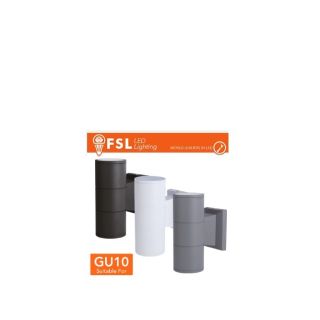 Applique portalampada 2 vie GU10 IP54 - NERO