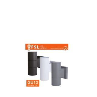 Applique portalampada 2 vie GU10 IP54 - BIANCO