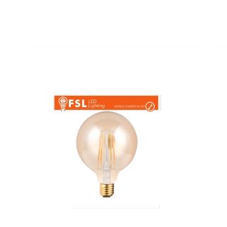 Lampada 6W 2200K E27 Globo Filamento Ambra