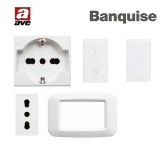 BANQUISE S45 SISTEMA 45 AVE BIANCO 45B90 45B10 USB PRESA SCHUKO 45B06