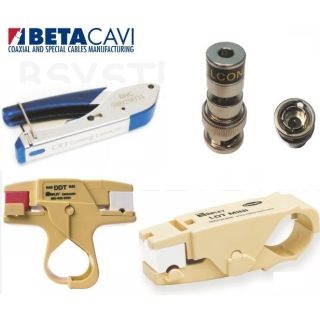 CONNETTORE BNC PINZA SPELLACAVO BETA HD COMPRESSIONE PROFESSIONALE