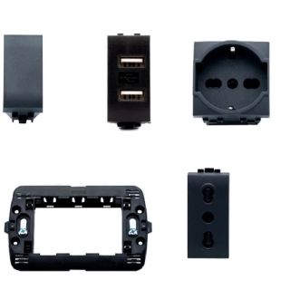 COMPATIBILI LIVING INTERNATIONAL LIGHT BTICINO NERO