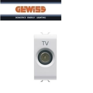 PRESA TV CONNETTORE IEC MASCHIO GEWISS CHORUS BIANCO GW10361