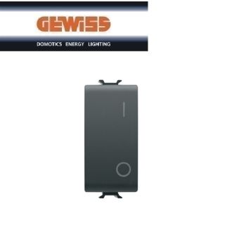 INTERRUTTORE 2P 25A GEWISS CHORUS NERO GW12007 PER IMPIEGHI GRAVOSI