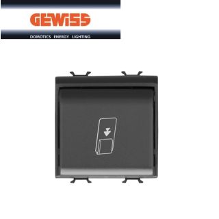 INTERRUTTORE UNIVERSALE A BADGE GEWISS CHORUS NERO GW12039