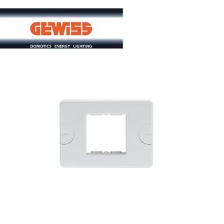PLACCA 2 POSTI AUTOPORTANTE BIANCA GEWISS SYSTEM GW24002