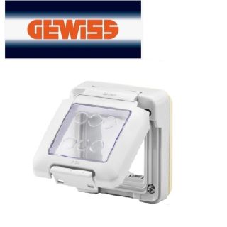 CALOTTA STAGNA 2 POSTI GRIGIO IP55 GEWISS SYSTEM GW27401