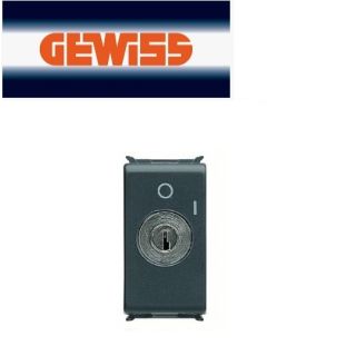 INTERRUTTORE BIPOLARE 10A CON CHIAVE GEWISS PLAYBUS GW30007