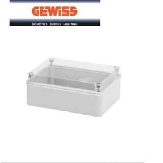 CASSETTA DERIVAZIONE COPERCHIO TRASPARENTE GEWISS I90X140X70 GW44427